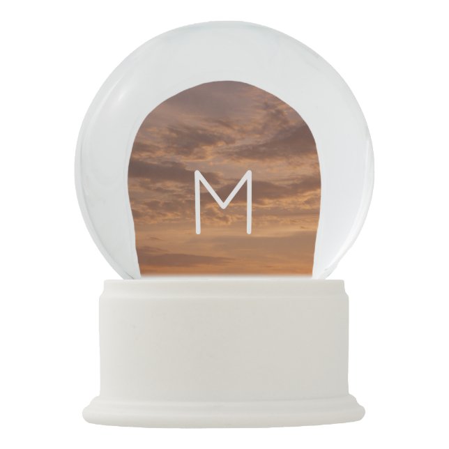 Bola De Cristal Con Nieve Nubes de sol III Pastel Abstrato Naturaleza (Anverso)