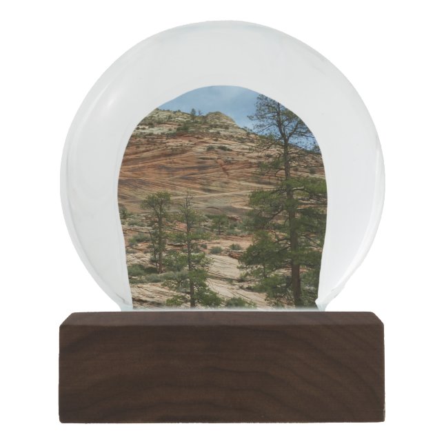 Bola De Cristal Con Nieve Paredes de rock en el Parque Nacional de Zion (Anverso)