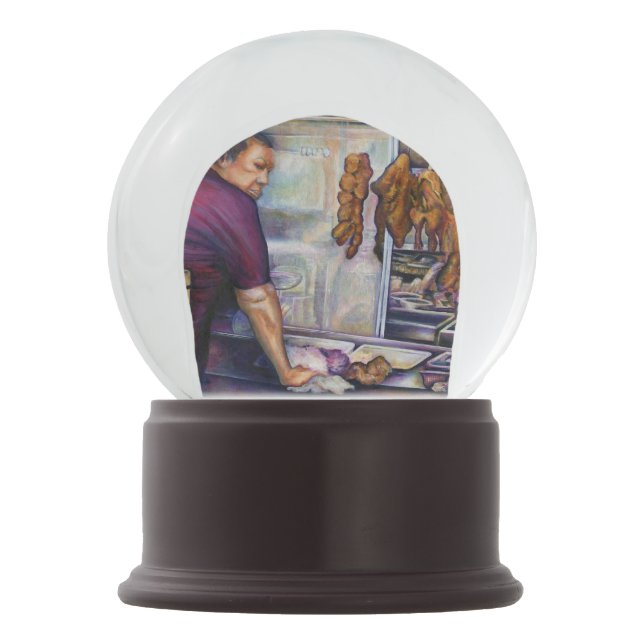 Bola De Cristal Con Nieve Singapur besado por el sol (Anverso)