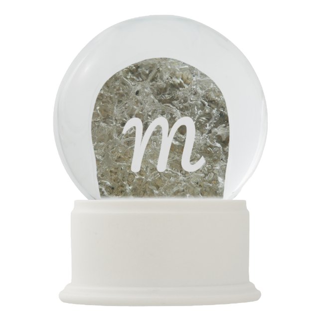 Bola De Cristal Con Nieve Textura De La Naturaleza Del Resumen De Hielo Glac (Anverso)