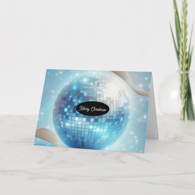Bola de discoteca luminosa azul de Navidad (Anverso)