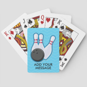 Bola de FunBowling y naipes del Pin