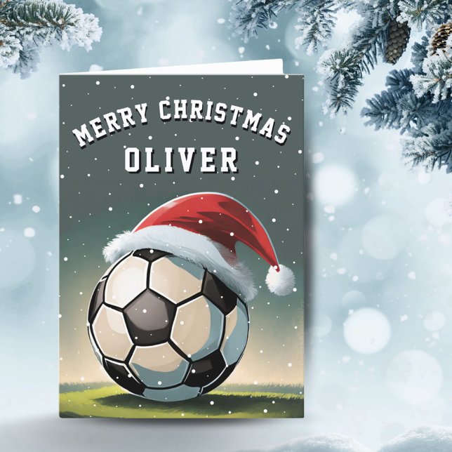 Bola de fútbol Santa Hat Feliz Navidad (Subido por el creador)