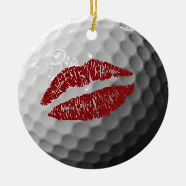 bola de golf amor ornamento de múltiples mensajes (Frente)