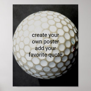 bola de golf añada tu propia cita arte de pared pe