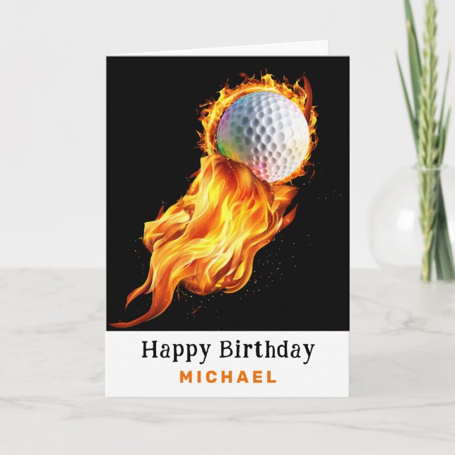 *~* Bola de golf AP94 Tarjeta de cumpleaños para l (Anverso)