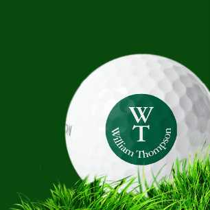 Bola de golf con Círculo Verde con nombre