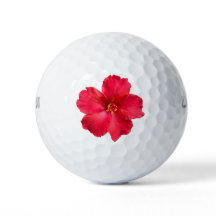 bola de golf con flor de hibiscus