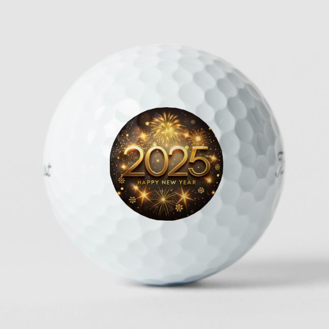 Bola de golf de Año Nuevo 2025 (Anverso)