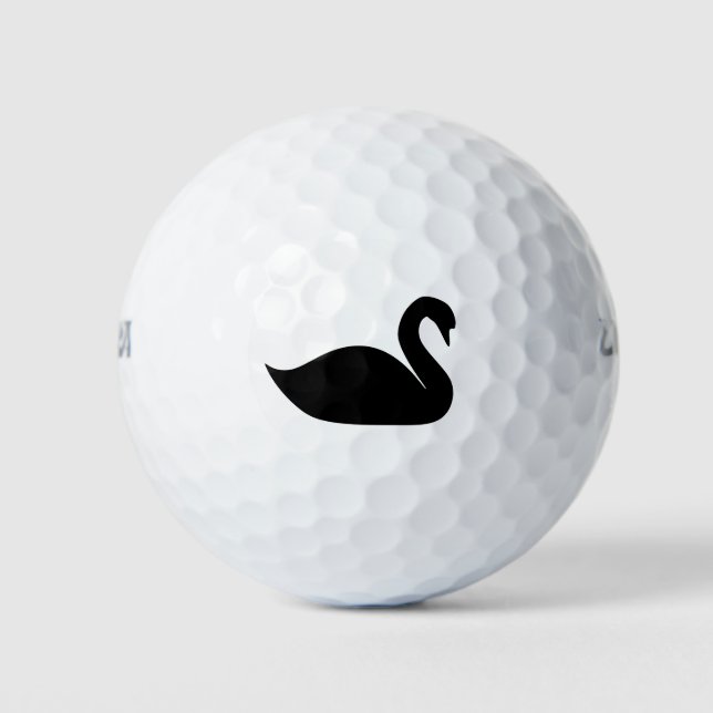 bola de golf de diseño cisne minimalista (Anverso)