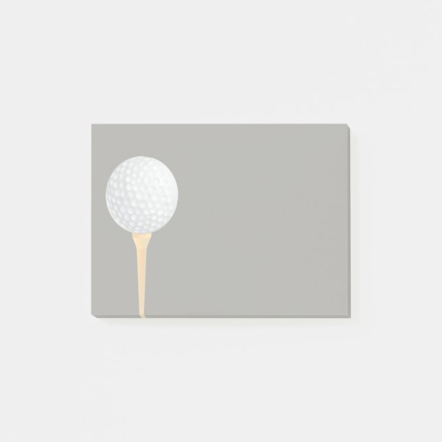 bola de golf de diseño post nota gris (Anverso)
