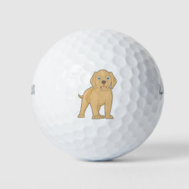 bola de golf de labrador amarillo lindo