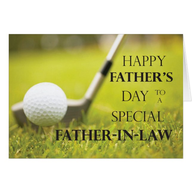 Bola de golf del Día del Padre en la hierba (Anverso (Horizontal))