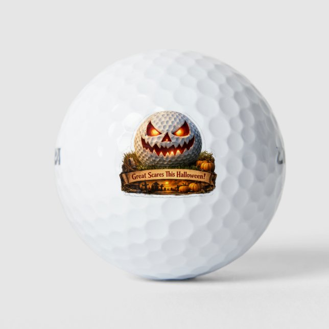 bola de golf divertida de Halloween (Anverso)