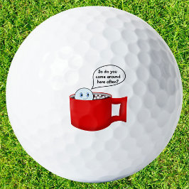 Bola de golf en chocolate caliente con malvaviscos