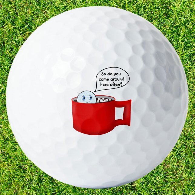 Bola de golf en chocolate caliente con malvaviscos (Subido por el creador)
