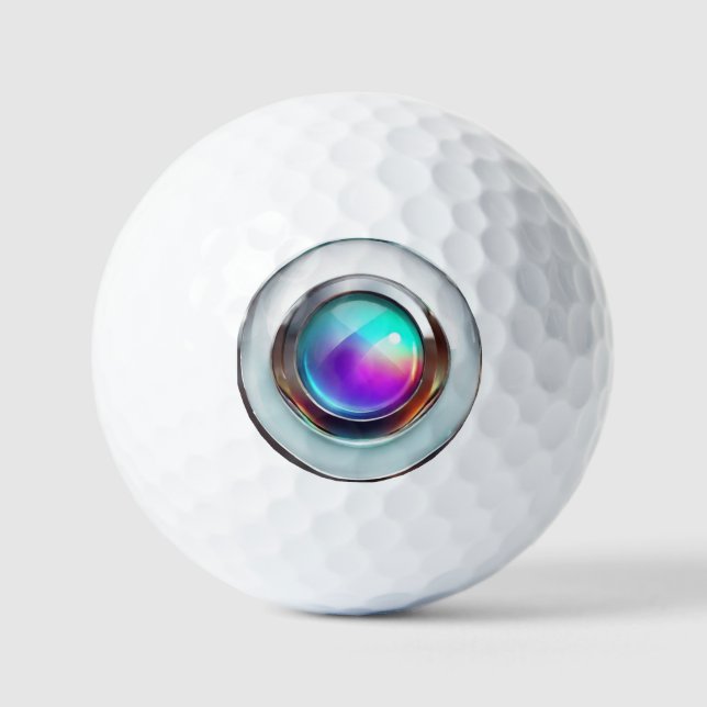 Bola de Golf - Estilo de Lente de Cámara Falsa (Anverso)