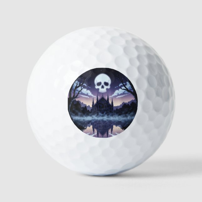 Bola de golf Gothic Skull (Anverso)