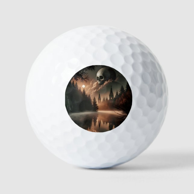 Bola de golf Gothic Skull (Anverso)