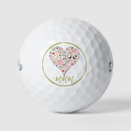BOLA DE GOLF INICIAL personalizado CON CORAZÓN ESC