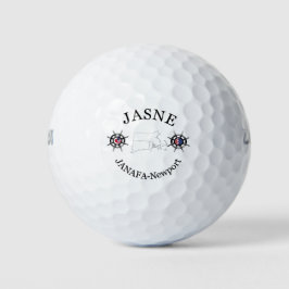 Bola de golf - Logo de la ronda JASNE-JANAFA