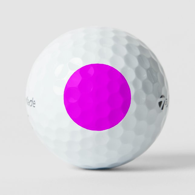 Bola de golf Magenta rosa muy Bonito (Anverso)