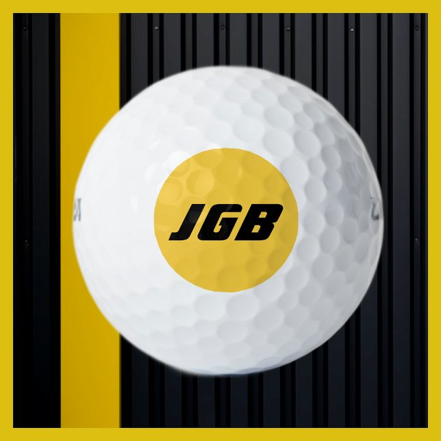 Bola de golf monogramada Elija su fondo de color (Subido por el creador)