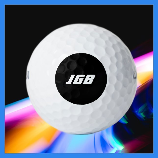 Bola de golf monogramada Elija su fondo de color (Subido por el creador)