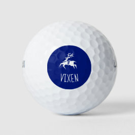 Bola de Golf Nombrada Vixen | Emoji/Icono de renos