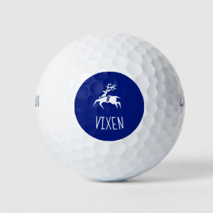 Bola de Golf Nombrada Vixen   Emoji/Icono de renos