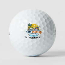 Bola de Golf Oficialmente Retirada Funny 7-Day Wee
