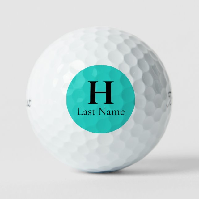Bola de golf personalizada Aqua Circle (3) HAMbWG (Anverso)