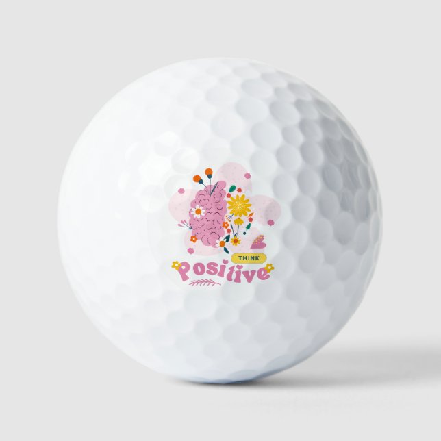 Bola de Golf Piensa Positivo (Anverso)