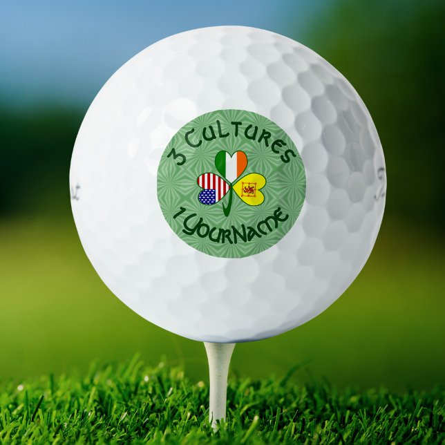 Bola de Golf Trébol de Irlanda Escocia EE. UU. Ban (Subido por el creador)