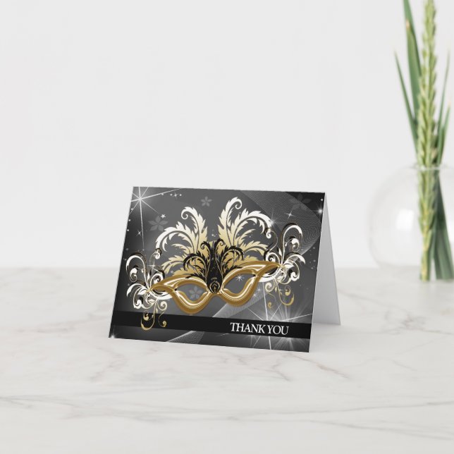 Bola de Mascarada de Oro NYE Gracias (Anverso)