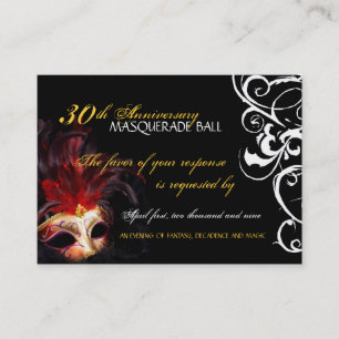 Bola de mascarada - mini tarjetas de contestación