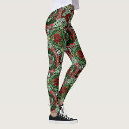 Bola de Nieve de Feliz Navidad, Leggings de Corona