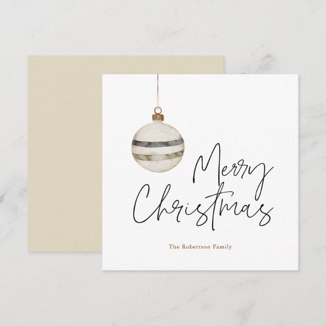 Bola de Ornamento de Navidad minimalista (Anverso / Reverso)