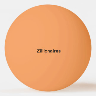 bola de ping-pong anaranjada de los zillionaires