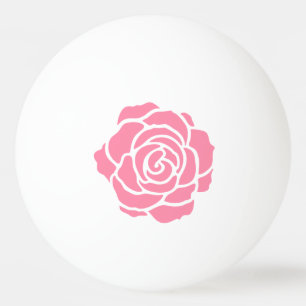 Bola de ping-pong color de rosa rosada