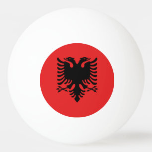 Bola de ping-pong con la bandera de Albania