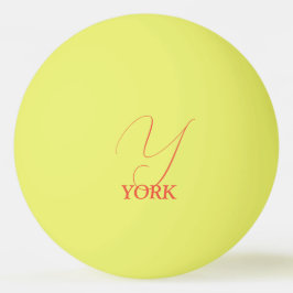 Bola de Ping Pong con Monograma Naranja Brillante