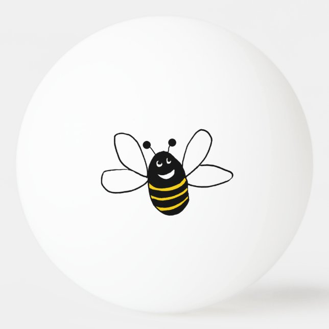 bola de ping pong de abeja feliz (Anverso)