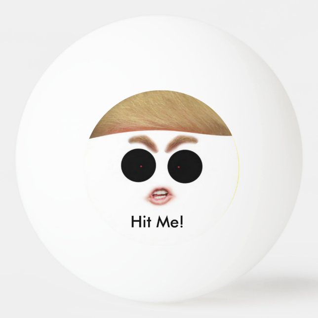 Bola de ping-pong de Donald Trump.  ¡Golpéela! (Anverso)
