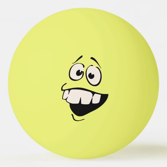 Bola de ping-pong de la cara de los dientes de (Anverso)