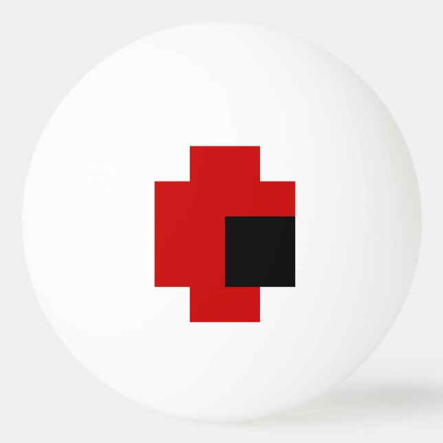 Bola de Ping-Pong de ojos rojos espeluznantes de 8 (Anverso)