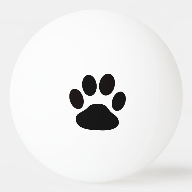 Bola de ping-pong de Pawprint del perro (Anverso)