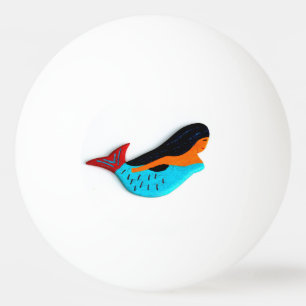 bola de ping pong de sirena azul