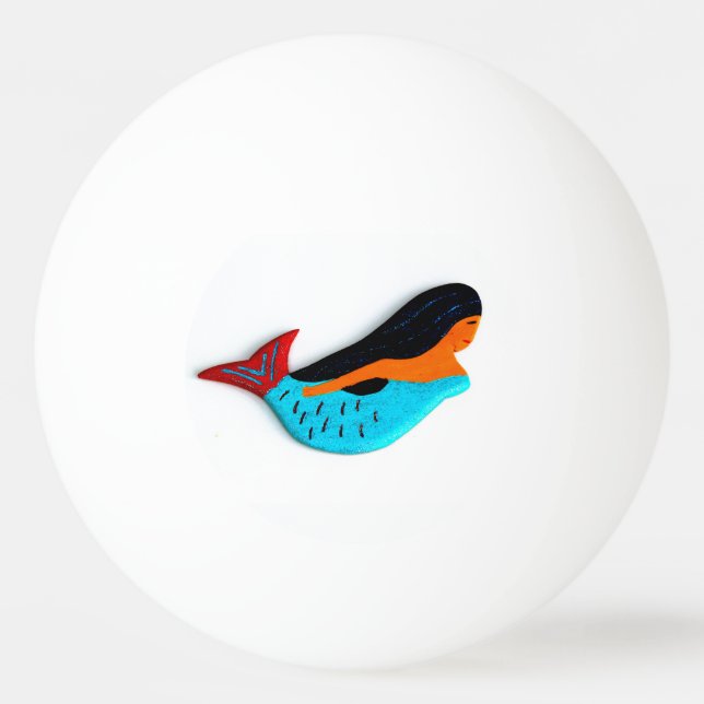 bola de ping pong de sirena azul (Anverso)