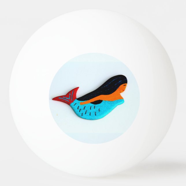 bola de ping pong de sirena azul (Anverso)